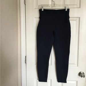 Spanx Leggings size medium navy blue High Waist Red Tag
